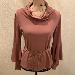 Women’s Top with Bell Sleeve & Cowl Neck